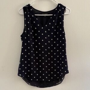 Banana Republic Navy Polka Dot Blouse